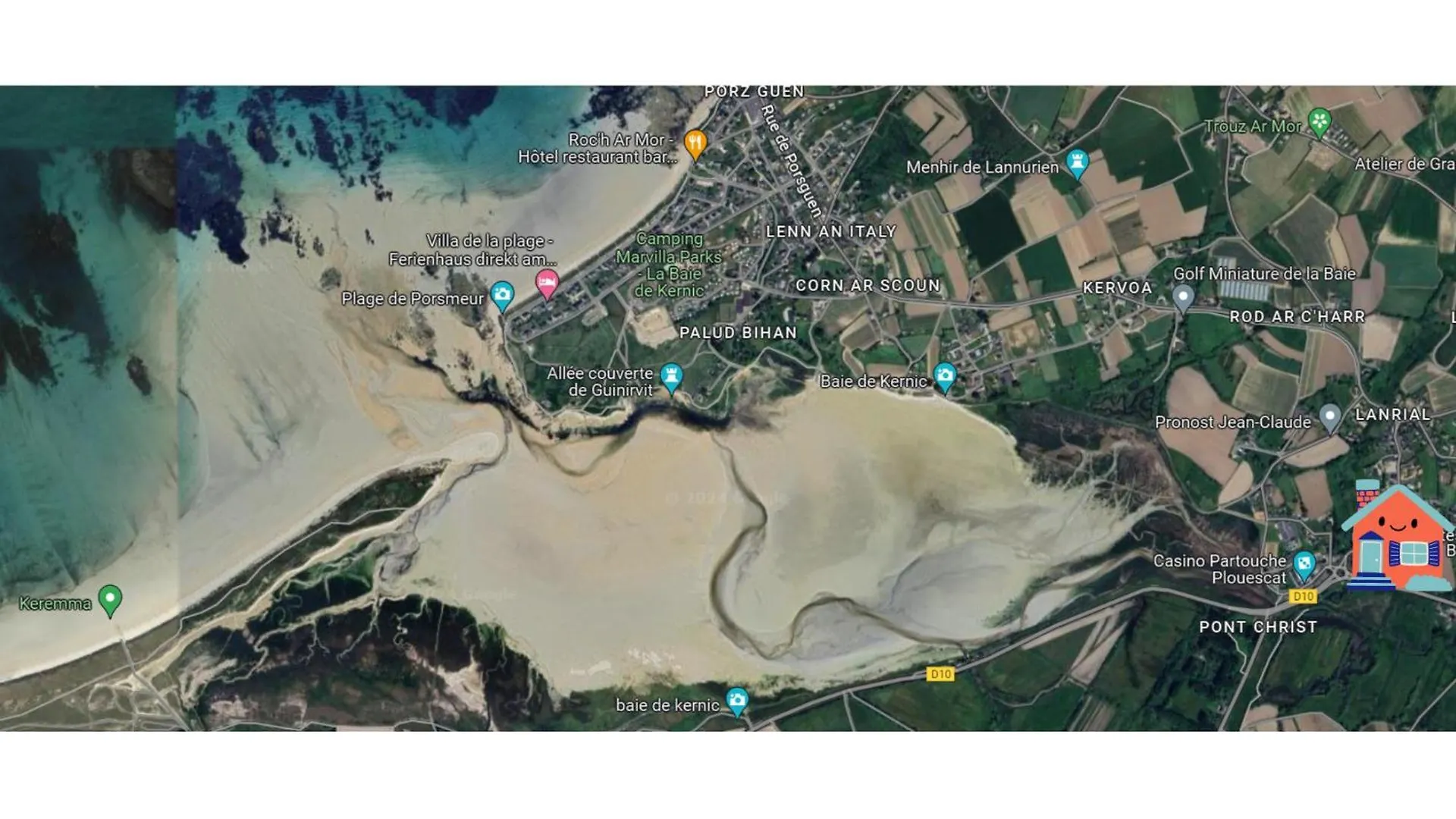 Maison Recente A Cote Du Casino Et De La Baie Du Kernic Plouescat 0*,  France